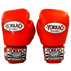 Перчатки боксерские Yokkao Basic Gloves Velcro Red (BYGS-1 Red)