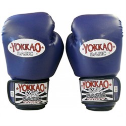 Перчатки боксерские Yokkao Basic Gloves Velcro Blue (BYGS-1 Blue)