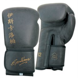 Перчатки боксерские Excalibur Model 572 Black Воловья кожа