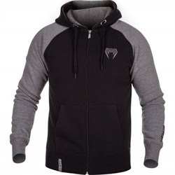Толстовка Venum Contender Hoody Black/Grey - Grey Logo