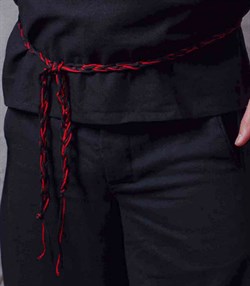 Пояс Holyrus плетёный черно-красный