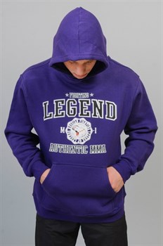 Толстовка Fighting Legend фиолетовая - в капюшоне наклонил голову