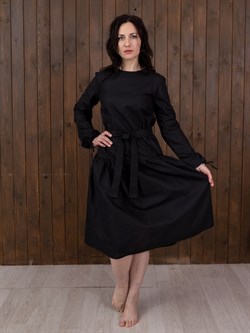 Льняное платье Holyrus с Завязками Черный