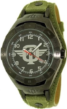 Наручные часы мужские Tapout Green Cloth Quartz Watch with Black Dial