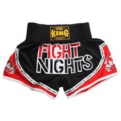 Шорты Fight Nights Top King для тайского бокса черно-красные