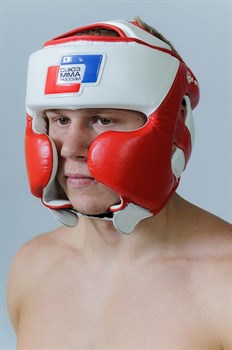 Боксерский шлем союз ММА России натуральная кожа
