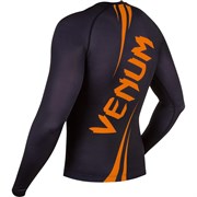 Рашгард Venum Challenger L/S Black/Neo Orange - фото 10174