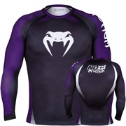 Рашгард Venum No Gi Rash Guard IBJJF Approved Black/Purple L/S - фото 10324