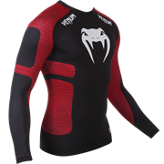 Рашгард Venum Absolute Compression T-Shirt - Black/Red - Long Sleeves - фото 11052