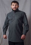 Рубаха Holyrus с манжетами темно-серая - вид спереди