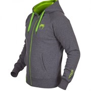 Толстовка Venum Contender Hoody Grey - Neo Yellow Logo - фото 12054