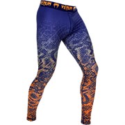 Компрессионные штаны Venum Tropical Blue/Orange - фото 13559