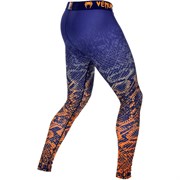 Компрессионные штаны Venum Tropical Blue/Orange - фото 13560