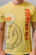 Футболка Fighter M-1 лого желтая - вид спереди