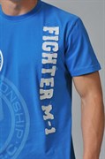 Футболка Fighter M-1 лого синяя - правая сторона