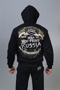 Толстовка мужская Mixfight Russia черная - сзади с капюшоном