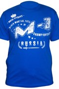 Футболка М-1 MMA Russia синяя - вид спереди