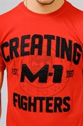Футболка Creating Fighters M-1 красная - вид спереди крупно