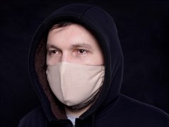 Многоразовая маска для лица защитная льняная - фото 43447