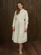 Льняное платье косоворотка Holyrus Натуральный Стиль S - фото 44167