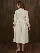 Льняное платье косоворотка Holyrus Натуральный Стиль S - фото 44168
