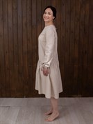 Льняное платье Holyrus с Завязками Натуральный - фото 44985