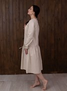 Льняное платье Holyrus с Завязками Натуральный - фото 44986