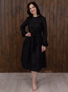 Льняное платье Holyrus с Завязками Черный - фото 45076