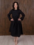 Льняное платье Holyrus с Завязками Черный - фото 45078