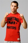 Футболка Creating Fighters M-1 красная - в стойке