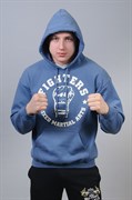 Толстовка MMA Fighters ярко-синяя - в стойке с капюшоном
