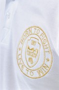 Футболка поло Лого белая - логотип