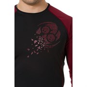 Рашгард Clinch Gear Impulse Compression TOP LS черно-красный - крупный план