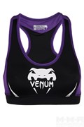 Топ Venum Women Body Fit черно-фиолетовый - вид спереди
