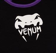 Майка Venum Women Body Fit черно-фиолетовая - логотип