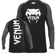 Футболка с длинным рукавом Venum Pro Team 2 Long черно-серая - с двух сторон