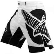 Шорты ММА Hayabusa  Chikara Fight Shorts Black/White - фото 7103