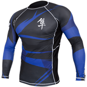 Рашгард Hayabusa Metaru Black/Blue L/S - фото 7530